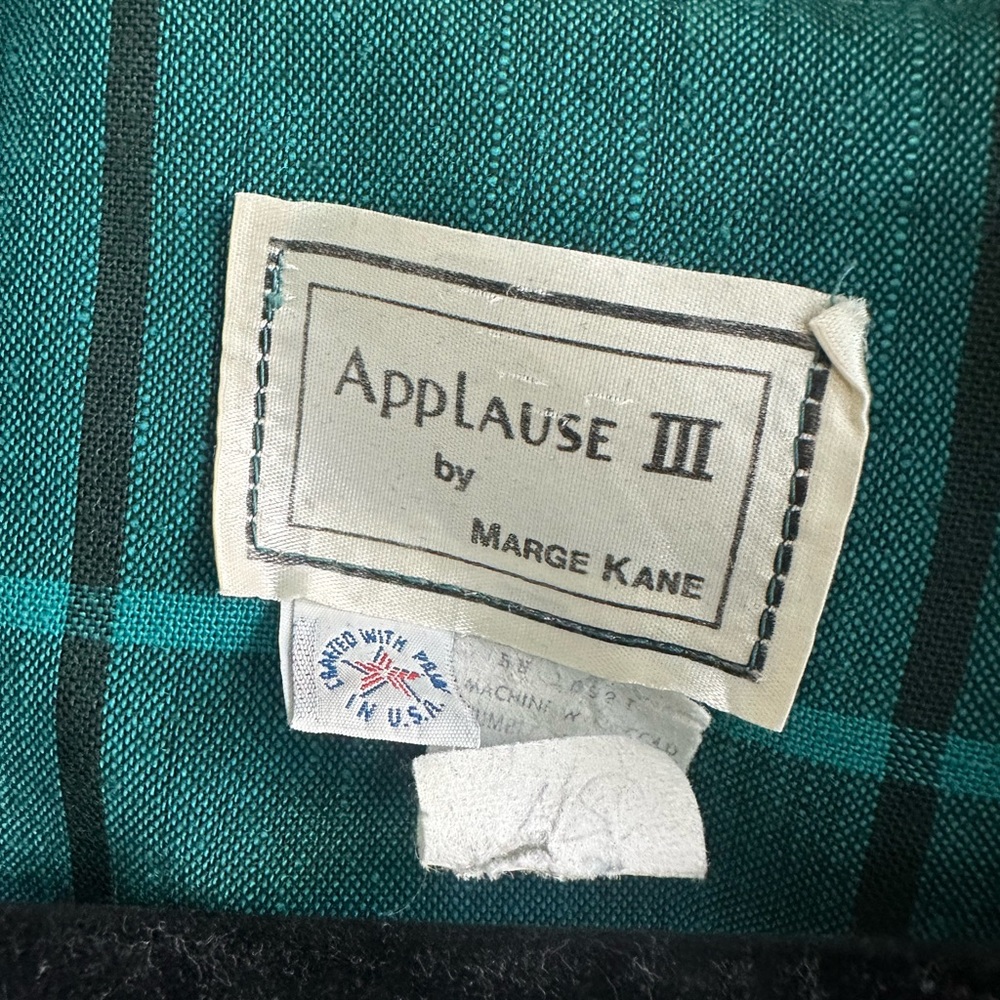 Vintage Applause III Green Plaid Jacket - Picture 3 of 6